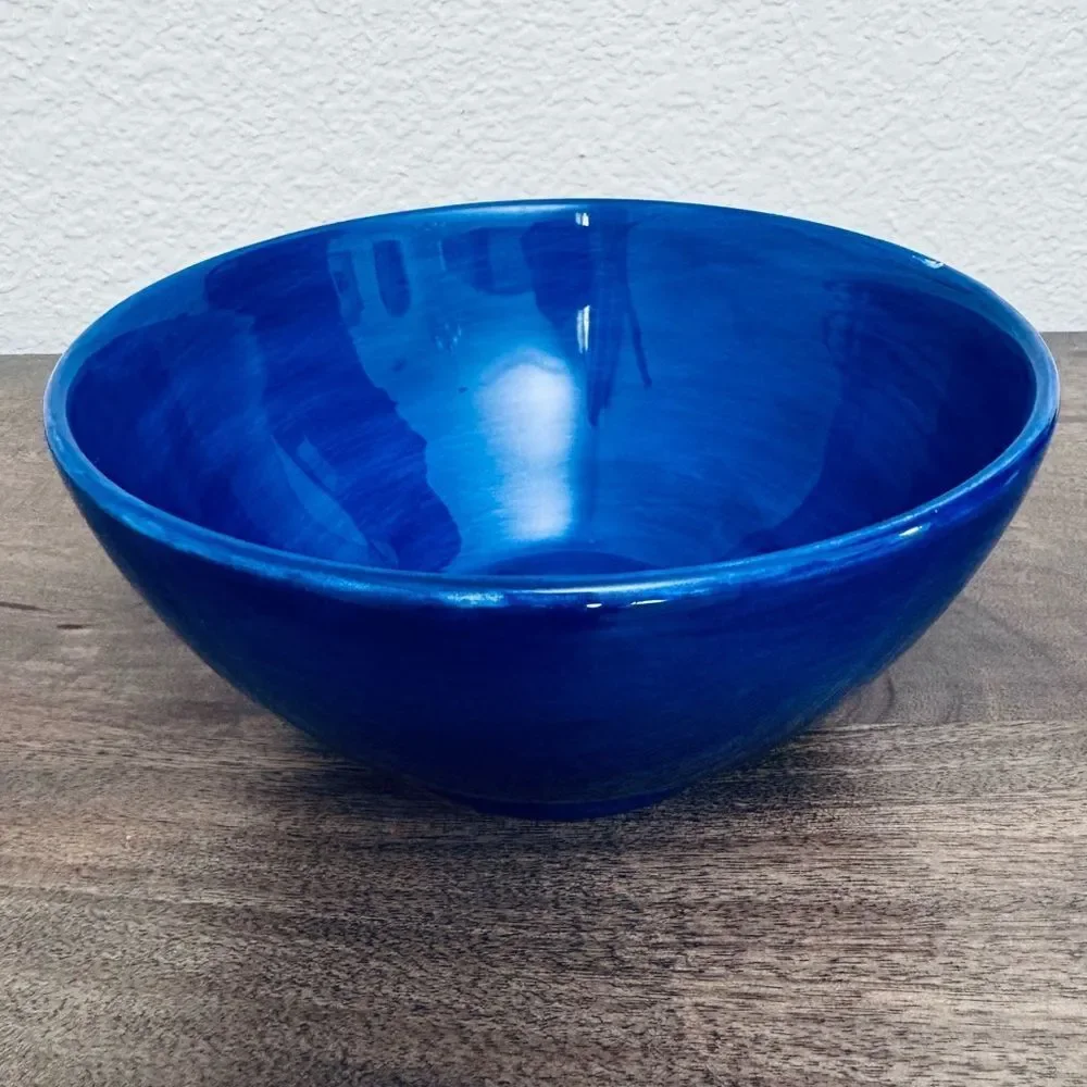 Pottery Barn Colorful Serve Blue Mixing Serveware Bowl